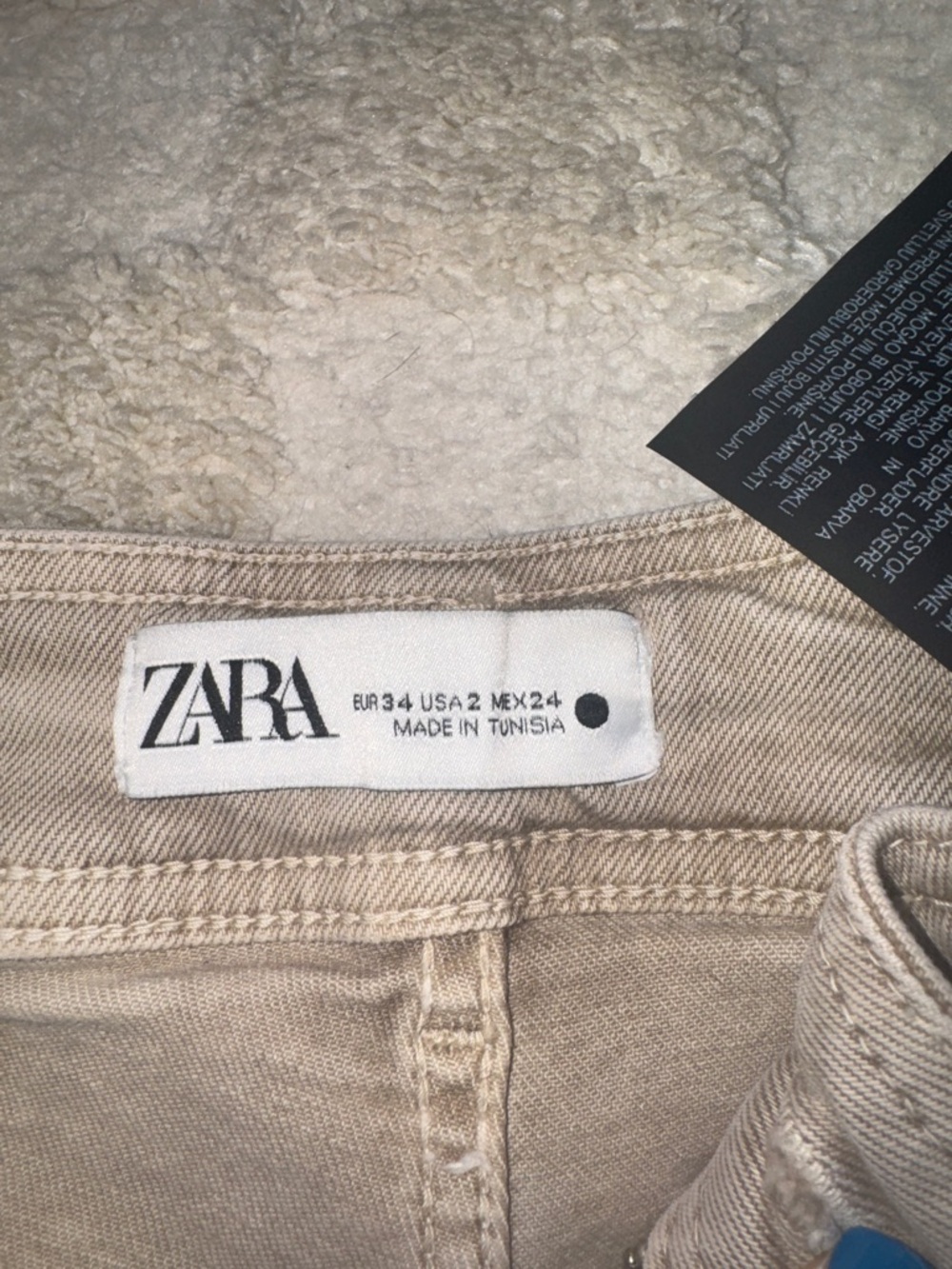 Zara ZW Marine Straight High Rise Jeans Bundle (3) Khaki/Black/Green | Size: 2 - Picture 16 of 16